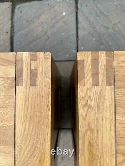 Paire de tables de chevet en chêne massif Alto de Oak Furnitureland en bon état