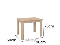 Petit Moder Table Extensible Avec 2 Chaises En Sonoma De Chêne Couleur Kam3