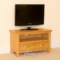Petit Oak Tv Stand Unit Modern Solid Wood Cabinet Newlyn Living Room Meubles