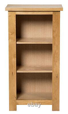 Petite Bibliothèque En Chêne Narrow Storage Low Bookshelf Solid Wood 3 Shelving Unit