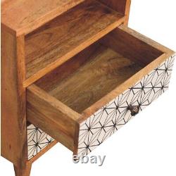 Petite Table De Chevet Vintage Cabinet Nordic Oak Wood Side End Compact Unit Jalla