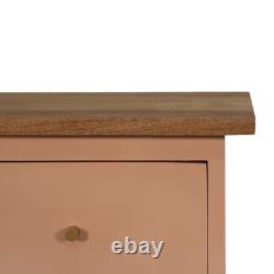 Petite table de chevet Cabinet rose Peinture Unité pour enfants en bois massif scandinave Cline