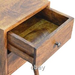 Petite table de chevet en bois avec 2 tiroirs, meuble de rangement pour chambre à coucher, table d'appoint Fogel.