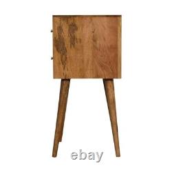 Petite table de chevet en bois clair avec 2 tiroirs Petite table d'appoint unique Felix