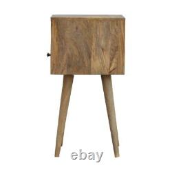 Petite table de chevet en chêne pour lampe de chevet - Meuble en bois massif pour salon ou chambre à coucher