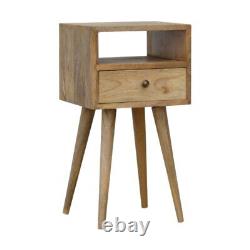 Petite table de chevet en chêne pour lampe de salon/chambre en bois massif