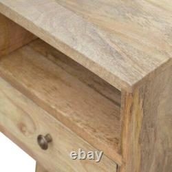 Petite table de chevet en chêne pour lampe de salon/chambre en bois massif