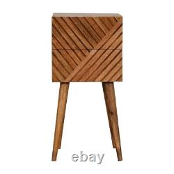 Petite table de chevet scandinave en bois moderne avec petit meuble de rangement Babej