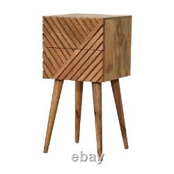 Petite table de chevet scandinave en bois moderne avec petit meuble de rangement Babej