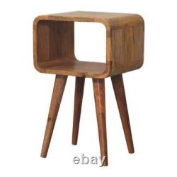 Petite table de chevet vintage, armoire latérale rétro, unité en bois de chêne massif nordique, fait main.