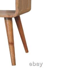 Petite table de chevet vintage, armoire latérale rétro, unité en bois de chêne massif nordique, fait main.