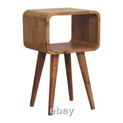 Petite table de chevet vintage rétro, armoire latérale en bois massif de chêne nordique, fabriquée à la main.