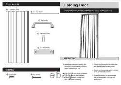 Porte pliante en PVC blanc Portes intérieures à accordéon concertina effet chêne