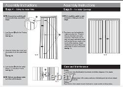 Porte pliante en PVC blanc à effet chêne, neuve, de type accordéon, pour intérieur, au Royaume-Uni.