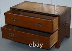 Rare Hobbs & Co 1930 Stamped Campagne Militaire Chest Of Drawers, Rare Original