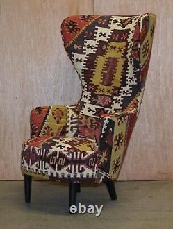 Rare Paire De Chaises Longues £18 000 2007 George Smith Kilim Tom Dixon Wing Retour Fauteuils