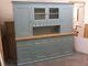 Rutland Peint 7ft 4 Porte Display Dresser - Chêne Top Sur Mesure F&b Oval Room Bleu