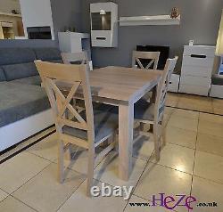 Set D'extension De Table À Manger Sonoma Et 4 Chaises En Bois Massif Petit & Grand! Kam03