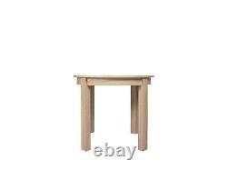 Set Petite Table Ronde En Chêne Sonoma & 4 Chaises, S'étendant Jusqu'à 195cm, De Haute Qualité