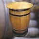 Table À Barres Whisky Barrel Grande Ronde Recyclée En Bois De Chêne Massif Vintage