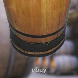 Table À Barres Whisky Barrel Grande Ronde Recyclée En Bois De Chêne Massif Vintage