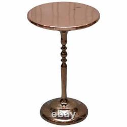 Table D'appoint Vintage En Bronze Faite Sur La Base De Chêne Solide Partie De La Grande Suite