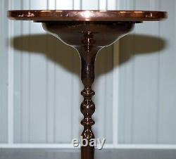 Table D'appoint Vintage En Bronze Faite Sur La Base De Chêne Solide Partie De La Grande Suite