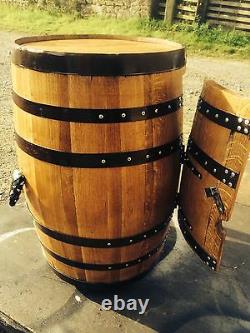 Table De Rangement En Bois De Chêne Massif Recyclé Whisky Barrel Cabinet Archie