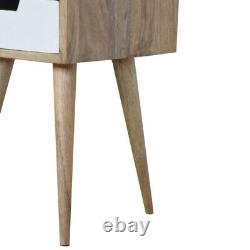 Table de chevet compacte avec rangement moderne pour chambre à coucher en bois scandinave nordique Nordell