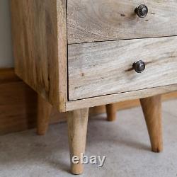 Table de chevet en bois avec tiroir de rangement, meuble de chambre à coucher, table de nuit de style scandinave.