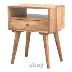 Table de chevet en bois avec tiroir de rangement, meuble de chambre à coucher, table de nuit scandinave.