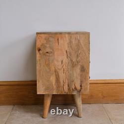 Table de chevet en bois avec tiroir de rangement, meuble de chambre à coucher, table de nuit style scandinave.