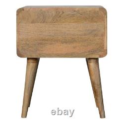 Table de chevet en bois massif Mobilier de chambre à coucher Adorable table de chevet en bois courbé semblable au chêne