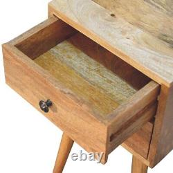 Table de chevet étroite en bois avec 2 tiroirs, meuble de rangement pour chambre à coucher, table d'appoint Fogel.