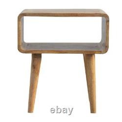 Table de chevet scandinave avec fente ouverte, table de nuit rétro avec petit espace de rangement pour chambre.