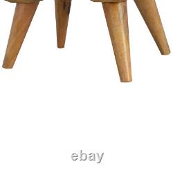 Table de chevet scandinave en bois de mangue massif avec 4 tiroirs, table de nuit compacte de rangement