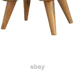 Table de chevet scandinave en bois de manguier massif avec 4 tiroirs, compacte et pratique pour ranger à côté du lit