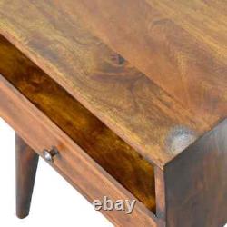 Unité de chevet en bois sombre avec tiroir de rangement - Meubles de chambre à coucher - Table de chevet Scandi Fogel