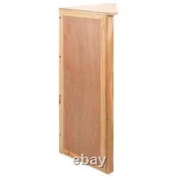 Vidaxl Solid Oak Wood Corner Shelf Storage Organiser Unit Chest Display Rack